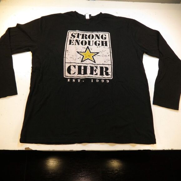 Vintage 1990's CHER STRONG ENOUGH 1999 TOUR CONCERT LONG SLEEVE T SHIRT Mens XXL - Picture 1 of 3